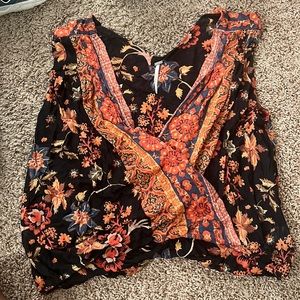 Free people draped floral top